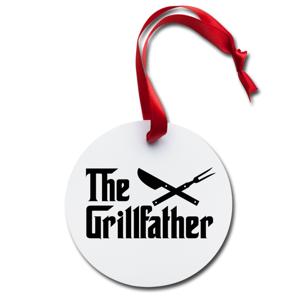 The Grillfather Holiday Ornament - white