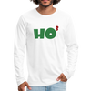 Ho to the Third Power Men's Premium Long Sleeve T-Shirt - white