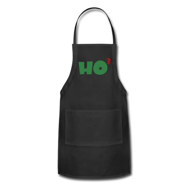 Ho to the Third Power Adjustable Apron - black