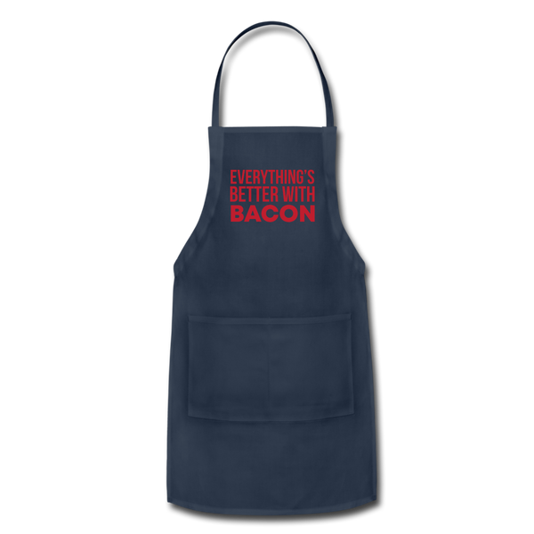 Everythings's Better with Bacon Adjustable Apron - navy