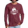 Sawdust is Man Glitter Men's Premium Long Sleeve T-Shirt - heather burgundy