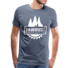 Sawdust is Man Glitter Men's Premium T-Shirt - heather blue