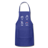 Rock, Paper, Scissors, Table Saw Funny Adjustable Apron - royal blue