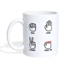 Rock, Paper, Scissors, Table Saw Funny Coffee/Tea Mug