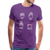 Rock, Paper, Scissors, Table Saw Funny Men's Premium T-Shirt - purple