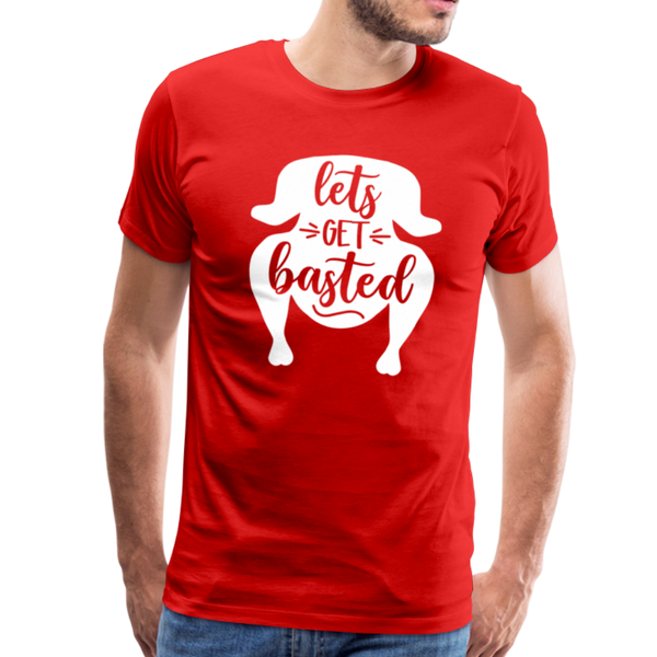 Let's Get Basted Men's Premium T-Shirt - red