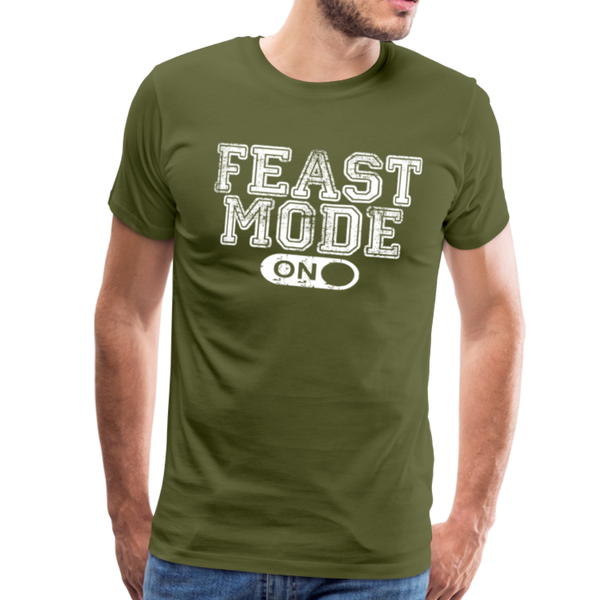 Feast Mode On Men's Premium T-Shirt - olive green