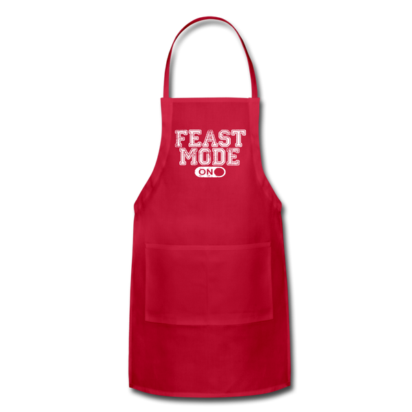 Feast Mode On Adjustable Apron - red
