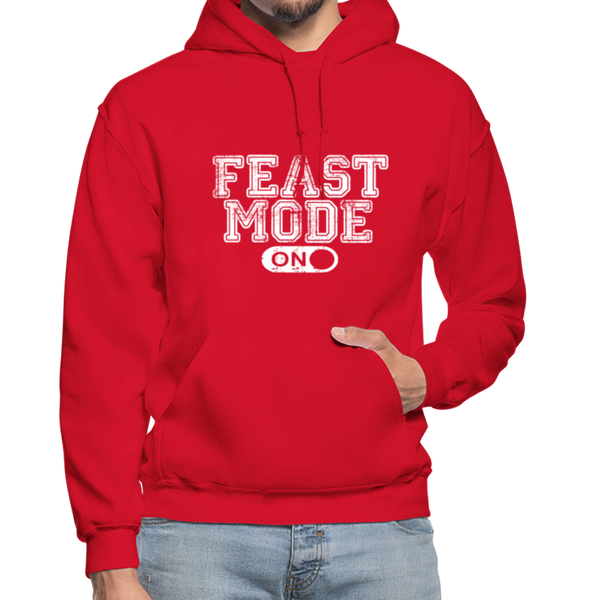 Feast Mode On Gildan Heavy Blend Adult Hoodie - red