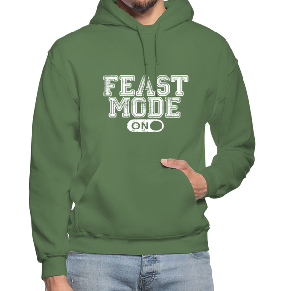Feast Mode On Gildan Heavy Blend Adult Hoodie - military green