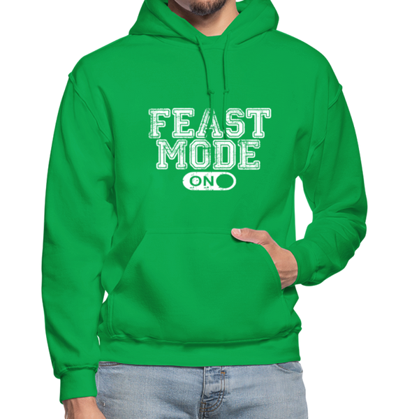 Feast Mode On Gildan Heavy Blend Adult Hoodie - kelly green