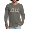 Not Slim Kinda Shady Men's Premium Long Sleeve T-Shirt - asphalt gray