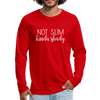 Not Slim Kinda Shady Men's Premium Long Sleeve T-Shirt - red