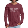Not Slim Kinda Shady Men's Premium Long Sleeve T-Shirt - heather burgundy