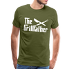 The Grillfather Men's Premium T-Shirt - olive green
