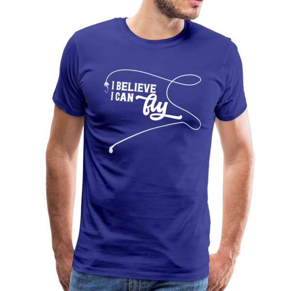 I Believe I Can Fly Fishing Men's Premium T-Shirt - royal blue