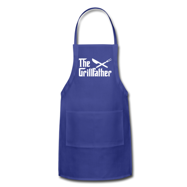 The Grillfather Adjustable Apron - royal blue