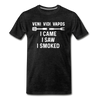 Veni Vidi Vapos I Came I Saw I Smoked: BBQ Smoker Men's Premium T-Shirt - charcoal gray