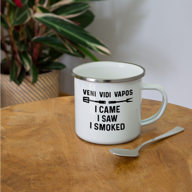 Veni Vidi Vapos I Came I Saw I Smoked: BBQ Smoker Camper Mug