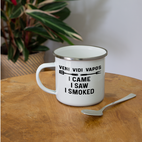 Veni Vidi Vapos I Came I Saw I Smoked: BBQ Smoker Camper Mug
