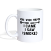 Veni Vidi Vapos I Came I Saw I Smoked: BBQ Smoker Coffee/Tea Mug - white