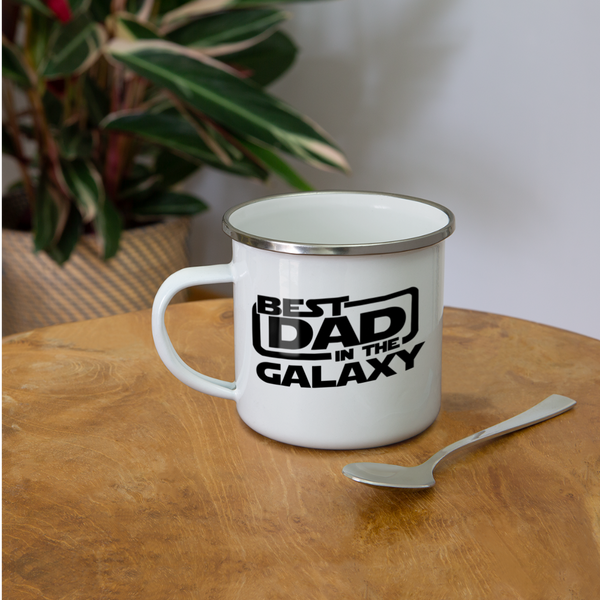 Best Dad in the Galaxy Camper Mug - white