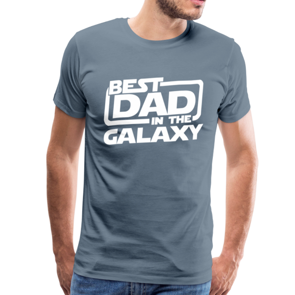 Best Dad in the Galaxy Men's Premium T-Shirt - steel blue