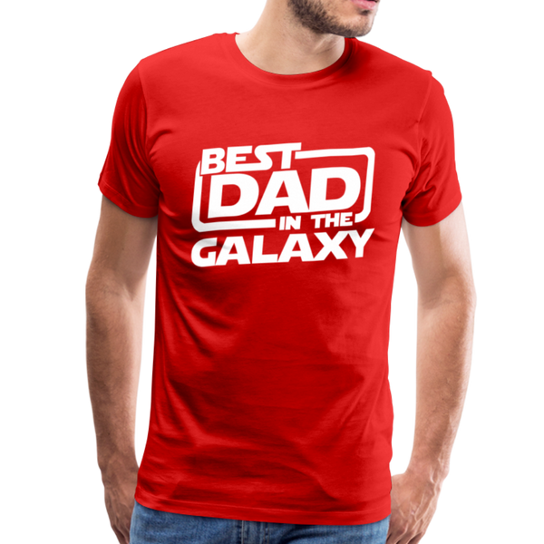 Best Dad in the Galaxy Men's Premium T-Shirt - red