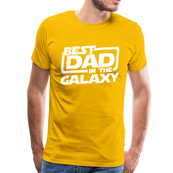 Best Dad in the Galaxy Men's Premium T-Shirt - sun yellow