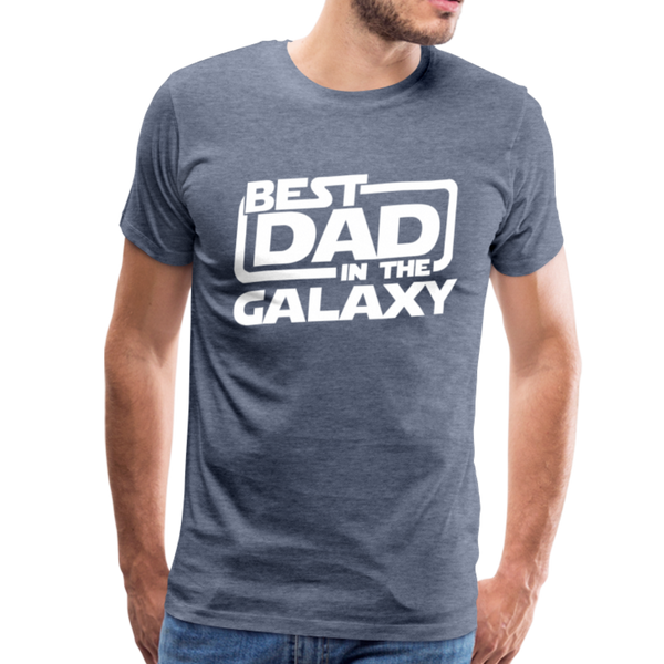 Best Dad in the Galaxy Men's Premium T-Shirt - heather blue