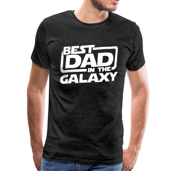 Best Dad in the Galaxy Men's Premium T-Shirt - charcoal gray