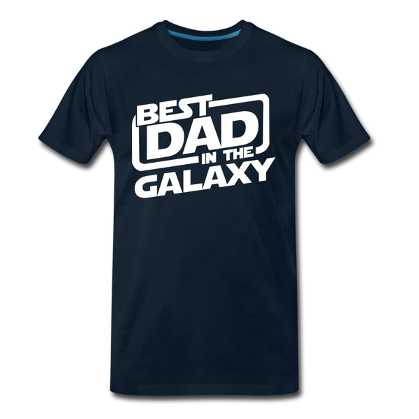 Best Dad in the Galaxy Men's Premium T-Shirt - deep navy