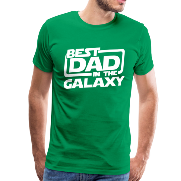 Best Dad in the Galaxy Men's Premium T-Shirt - kelly green