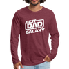 Best Dad in the Galaxy Men's Premium Long Sleeve T-Shirt - heather burgundy