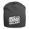 Best Dad in the Galaxy Jersey Beanie - charcoal gray