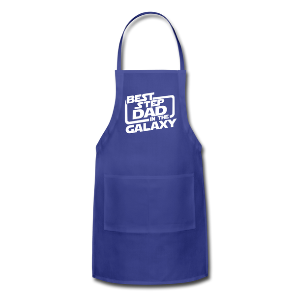 Best Step Dad in the Galaxy Adjustable Apron - royal blue