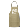 This Guy Rubs His Meat Funny BBQ Adjustable Apron - khaki