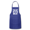 This Guy Rubs His Meat Funny BBQ Adjustable Apron - royal blue