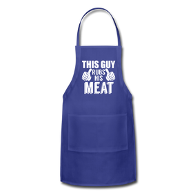 This Guy Rubs His Meat Funny BBQ Adjustable Apron
