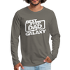 Best Step Dad in the Galaxy Men's Premium Long Sleeve T-Shirt - asphalt gray