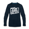 Best Step Dad in the Galaxy Men's Premium Long Sleeve T-Shirt - deep navy