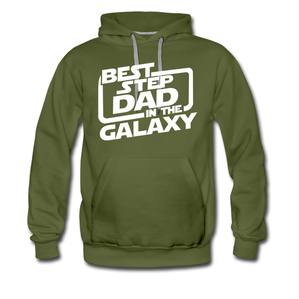 Best Step Dad in the Galaxy Men’s Premium Hoodie - olive green