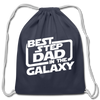 Best Step Dad in the Galaxy Cotton Drawstring Bag - navy