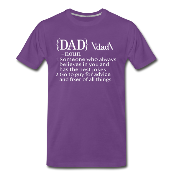 Dad Definition Men's Premium T-Shirt - purple