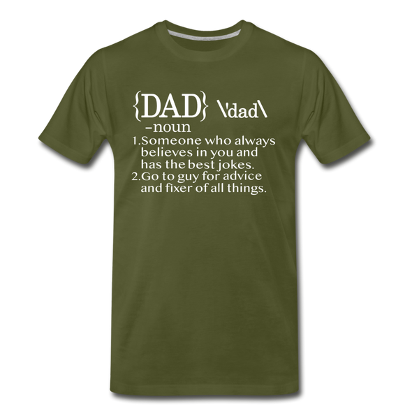 Dad Definition Men's Premium T-Shirt - olive green
