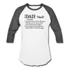 Dad Definition Baseball T-Shirt - white/charcoal