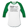 Dad Definition Baseball T-Shirt - white/kelly green
