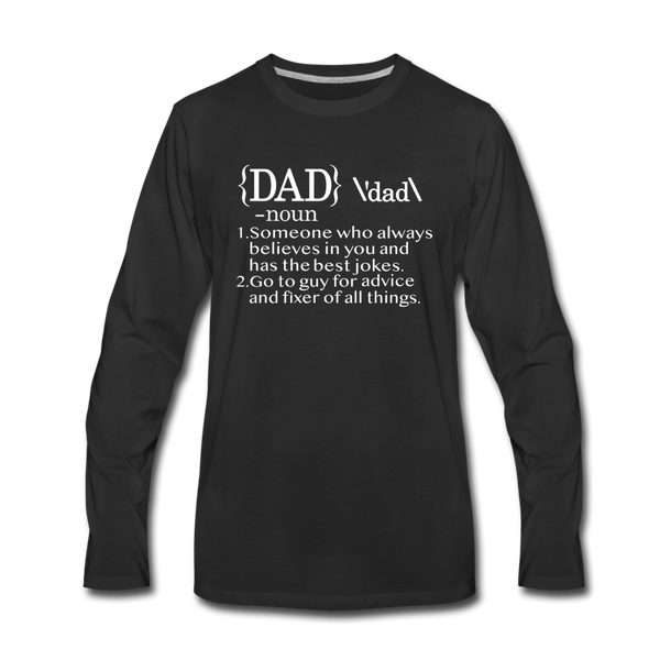 Dad Definition Men's Premium Long Sleeve T-Shirt - black