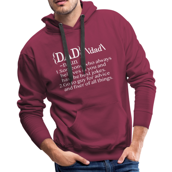 Dad Definition Men’s Premium Hoodie - burgundy
