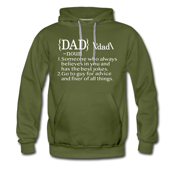 Dad Definition Men’s Premium Hoodie - olive green